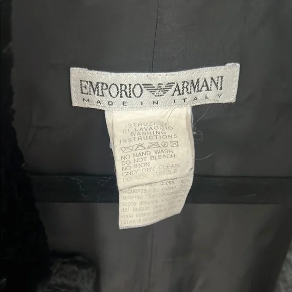 Emporio Armani Black Faux Fur Coat - Picture 2 of 16